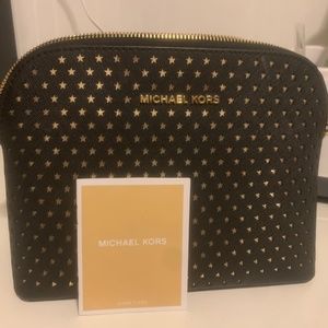 Michael Kors Cindy Star Perforated Saffiano Messenger Purse
